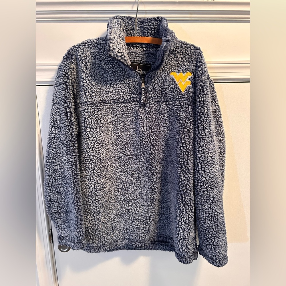 Women's - West Virginia Mountaineers - Sherpa -‎ Quarter-Zip Size Med Boxercraft